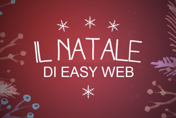 Scritta in bianco su fondo rosso 'Il Natale di Easy Web'