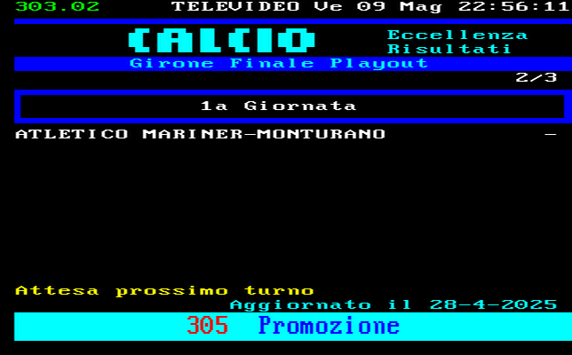 CLASSIFICA CAMPIONATO CALCIO ECCELLENZA MARCHE