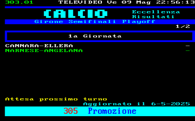 CLASSIFICA CAMPIONATO CALCIO ECCELLENZA UMBRIA